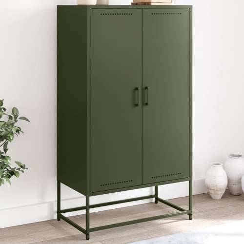 Visoka komoda maslinastozeleni 68,5 x 38,5 x 123,5 cm čelična - Zelena 1 Cijena