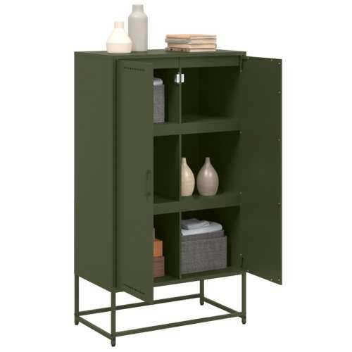 Visoka komoda maslinastozeleni 68,5 x 38,5 x 123,5 cm čelična - Zelena 1 Cijena