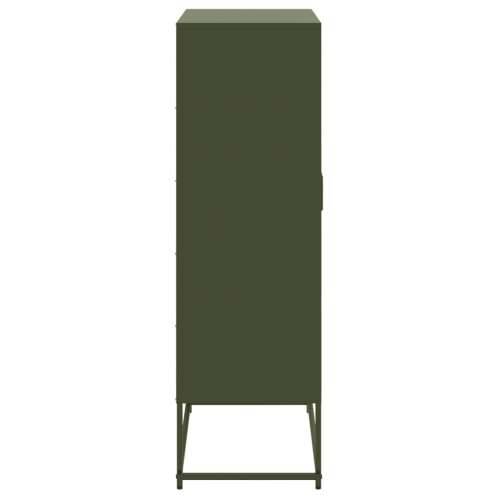 Visoka komoda maslinastozeleni 68,5 x 38,5 x 123,5 cm čelična - Zelena 1 Cijena