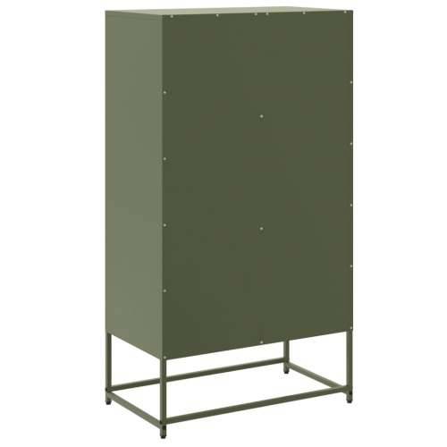 Visoka komoda maslinastozeleni 68,5 x 38,5 x 123,5 cm čelična - Zelena 1 Cijena