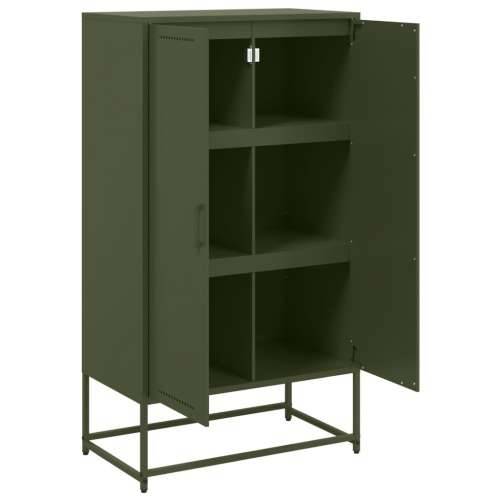 Visoka komoda maslinastozeleni 68,5 x 38,5 x 123,5 cm čelična - Zelena 1 Cijena