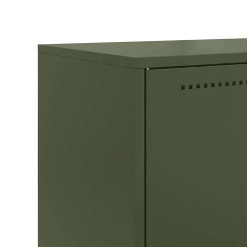 Visoka komoda maslinastozeleni 68,5 x 38,5 x 123,5 cm čelična - Zelena 1 Cijena