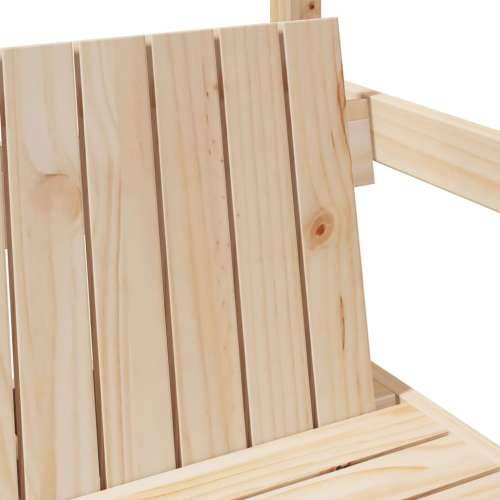 Klupa s krovom 117,5 x 70 x 176,5 cm od masivne borovine - Prirodna Cijena