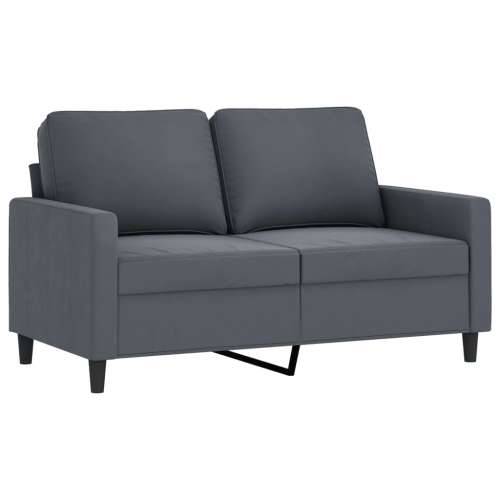 3-dijelni set sofa s jastucima tamnosivi baršunasti - Tamno siva s jastučićima i tabureom Cijena
