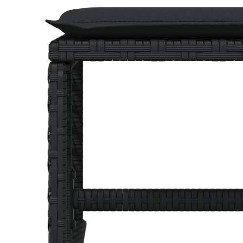 Vrtni stolci s jastucima 4 kom crni 41x41x36 cm od poliratana - Crna 4 Cijena