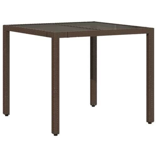 3-dijelni vrtni bistro set od poliratana s jastucima smeđi - 90 x 90 x 75 cm 2 Cijena