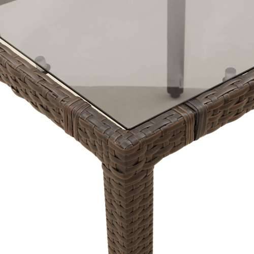 3-dijelni vrtni bistro set od poliratana s jastucima smeđi - 90 x 90 x 75 cm 2 Cijena