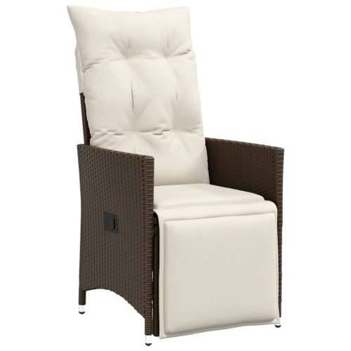 5-dijelni vrtni bistro set od poliratana s jastucima smeđi - 150 x 90 x 75 cm 4 Cijena