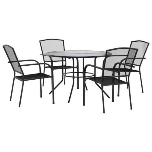 Set složivih vrtnih stolica 5 kom antracit čelik obložen prahom - 110 x 72.5 cm 4 Cijena