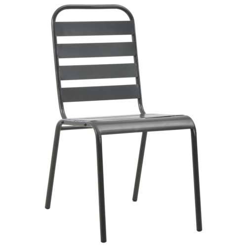 Set složivih vrtnih stolica 3 kom antracit čelik obložen prahom - 80 x 72.5 cm 2 Cijena
