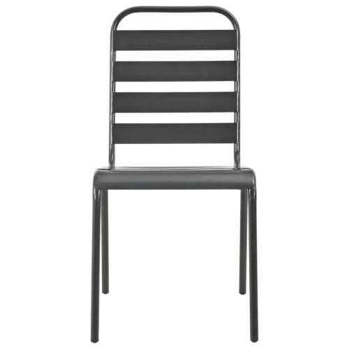 Set složivih vrtnih stolica 3 kom antracit čelik obložen prahom - 80 x 72.5 cm 2 Cijena
