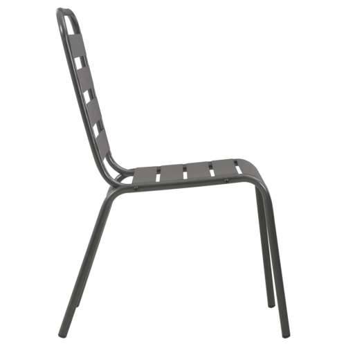Set složivih vrtnih stolica 3 kom antracit čelik obložen prahom - 80 x 72.5 cm 2 Cijena