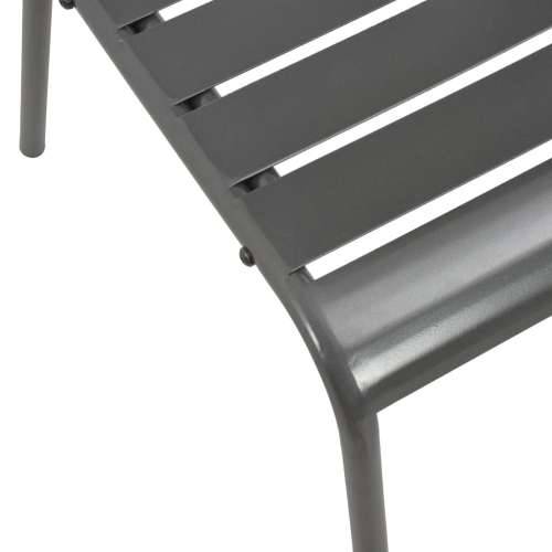 Set složivih vrtnih stolica 3 kom antracit čelik obložen prahom - 80 x 72.5 cm 2 Cijena