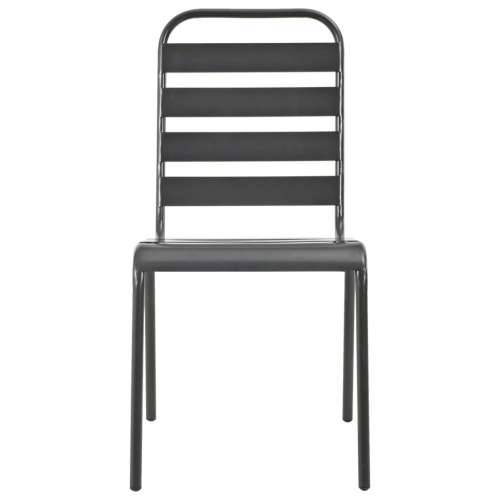 Set složivih vrtnih stolica 5 kom antracit čelik obložen prahom - 110 x 72.5 cm 4 Cijena