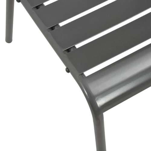 Set složivih vrtnih stolica 5 kom antracit čelik obložen prahom - 110 x 72.5 cm 4 Cijena