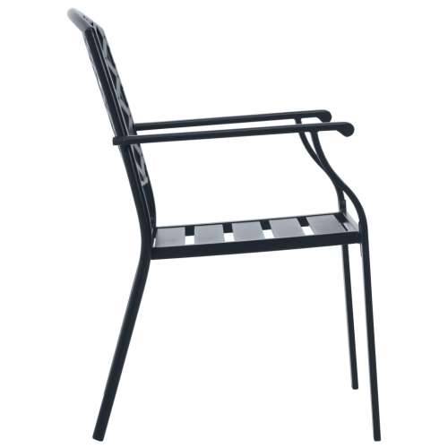 Set složivih vrtnih stolica 5 kom antracit čelik obložen prahom - 110 x 72.5 cm 4 Cijena
