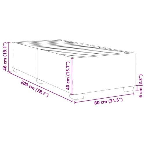 Okvir za krevet bez madraca tamnosivi 80x200 cm od tkanine - Tamno siva 80 x 200 cm Cijena