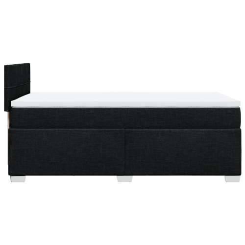 Box spring krevet s madracem crni 90x190 cm od tkanine - Crna 90 x 190 cm Blok s kvadratima Cijena