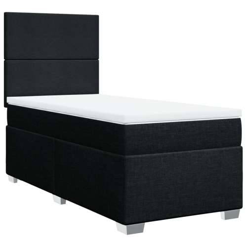 Box spring krevet s madracem crni 80 x 200 cm od tkanine - Crna 80 x 200 cm Gladak dizajn Cijena