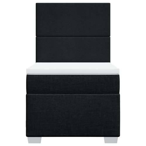 Box spring krevet s madracem crni 80 x 200 cm od tkanine - Crna 80 x 200 cm Gladak dizajn Cijena