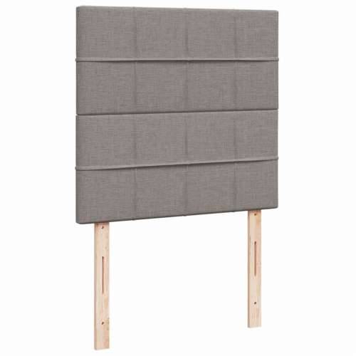 Krevet s oprugama i madracem smeđesivi 80x200 cm od tkanine - Sivo-smeđa 80 x 200 cm Blok s kvadratima Cijena