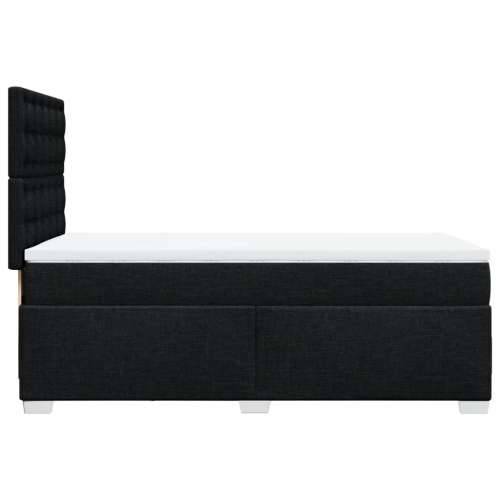 Box spring krevet s madracem crni 80 x 200 cm od tkanine - Crna 80 x 200 cm gumbi Cijena