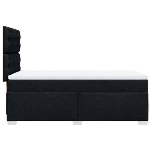 Box spring krevet s madracem crni 90x190 cm od tkanine - Crna 90 x 190 cm Dizajn s gumbima Cijena