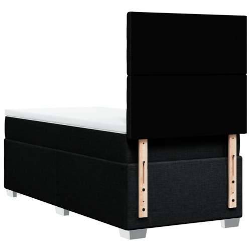 Box spring krevet s madracem crni 90x190 cm od tkanine - Crna 90 x 190 cm gumbi Cijena