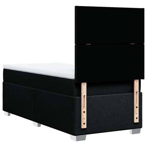 Box spring krevet s madracem crni 80 x 200 cm od tkanine - Crna 80 x 200 cm Gladak dizajn Cijena