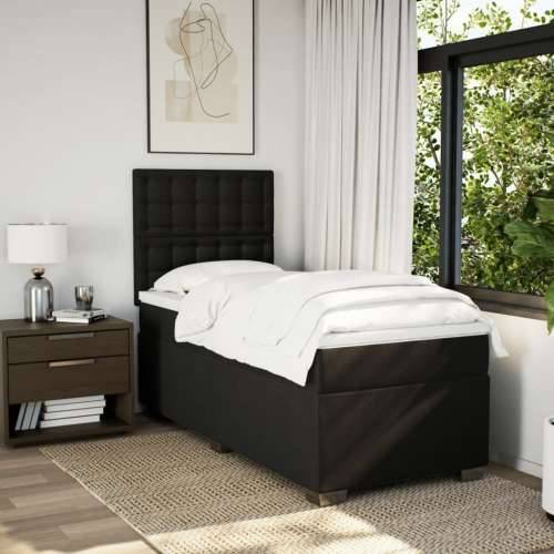 Box spring krevet s madracem crni 80 x 200 cm od tkanine - Crna 80 x 200 cm gumbi Cijena