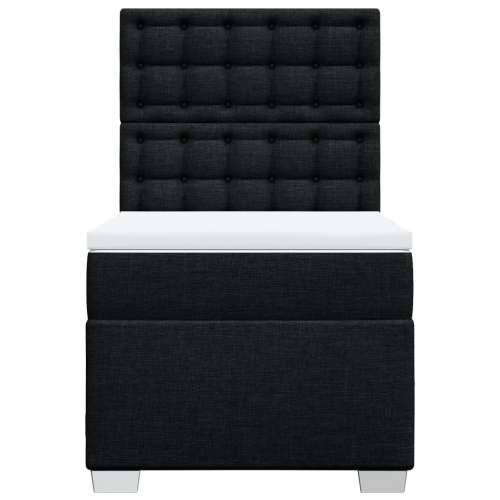 Box spring krevet s madracem crni 80 x 200 cm od tkanine - Crna 80 x 200 cm gumbi Cijena