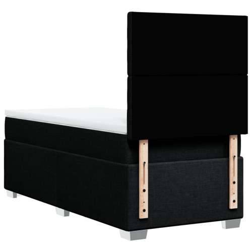 Box spring krevet s madracem crni 80 x 200 cm od tkanine - Crna 80 x 200 cm gumbi Cijena