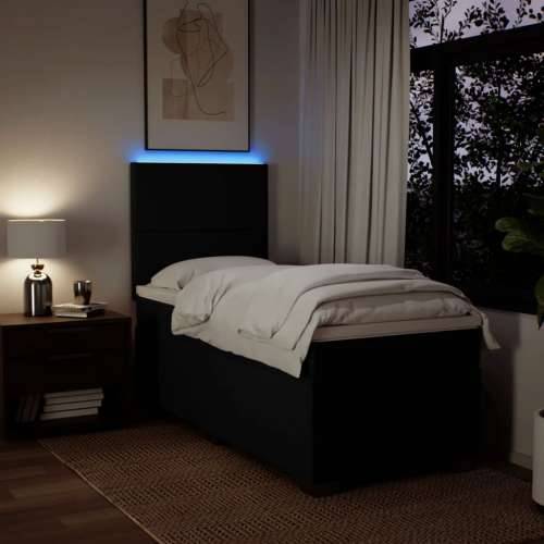 Box spring krevet s madracem crni 90x190 cm od tkanine - Crna 90 x 190 cm Gladak dizajn Cijena