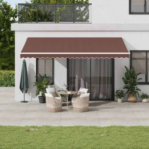 Tenda na automatsko uvlačenje smeđa 500 x 300 cm - Smeđa i bijela 500 x 300 cm 1 Cijena