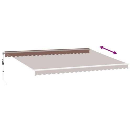 Tenda na automatsko uvlačenje smeđa 500 x 300 cm - Smeđa i bijela 500 x 300 cm 1 Cijena