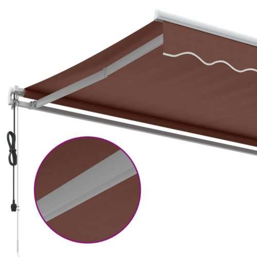 Tenda na automatsko uvlačenje smeđa 500 x 300 cm - Smeđa i bijela 500 x 300 cm 1 Cijena
