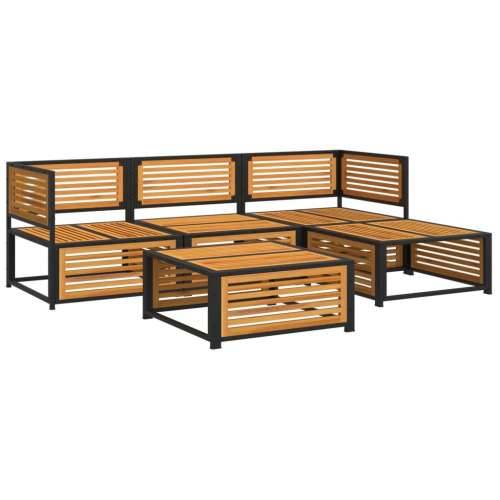 5-dijelna set vrtnih sofa od masivnog drva bagrema s jastucima - Antracit 2x kutna + srednja + tabure + stol 1 Cijena