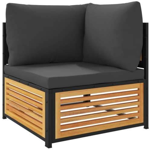 6-dijelna set vrtnih sofa s jastucima masivno bagremovo drvo - Antracit 4x kutna + srednja + stol 1 Cijena