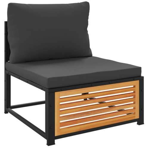 6-dijelna set vrtnih sofa s jastucima masivno bagremovo drvo - Antracit 4x kutna + srednja + stol 1 Cijena