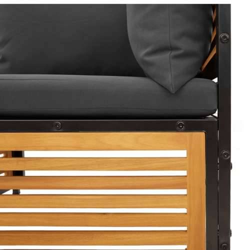 6-dijelna set vrtnih sofa s jastucima masivno bagremovo drvo - Antracit 4x kutna + srednja + stol 1 Cijena