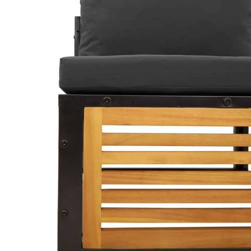 6-dijelna set vrtnih sofa s jastucima masivno bagremovo drvo - Antracit 4x kutna + srednja + stol 1 Cijena