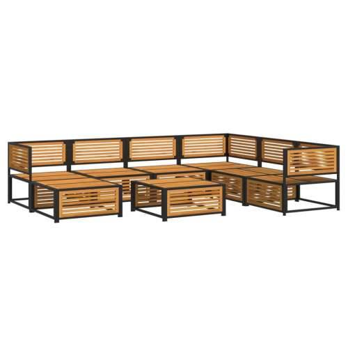 8-dijelna set vrtnih sofa s jastucima masivno bagremovo drvo Antracit 3x kutna + 3x srednja + tabure + stol 1 Cijena