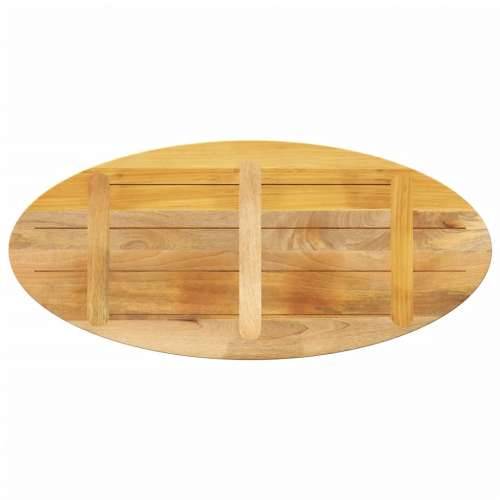 Stolna ploča 100x50x2,5 cm ovalna od masivnog drva manga - Grubo drvo manga (prirodno) 100 x 50 cm 1 25 mm Cijena
