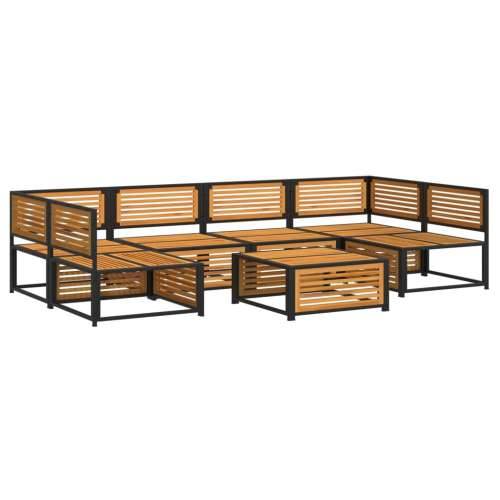 Vrtna garnitura - 7-dijelni set vrtnih sofa s jastucima masivno bagremovo drvo - Krema 2x kutna + 4x srednja + stol 1 Cijena