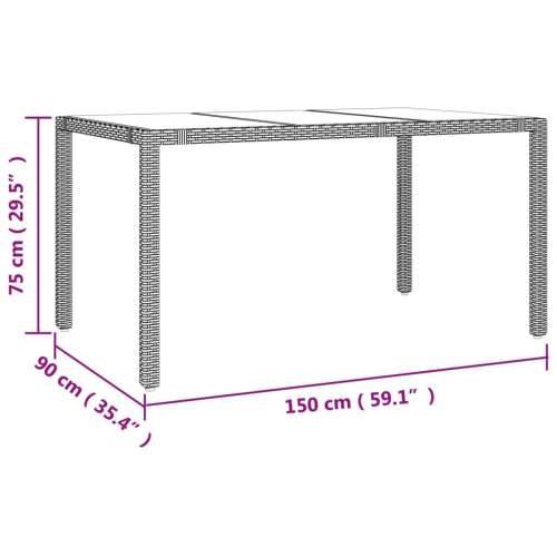 5-dijelni vrtni bistro set od poliratana s jastucima bež - 150 x 90 x 75 cm 4 Cijena