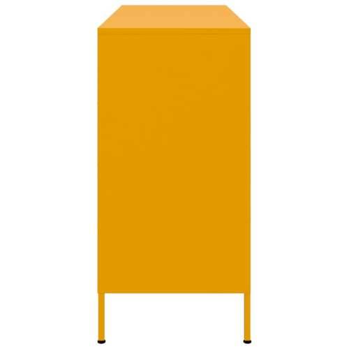 Komoda boja senfa 100,5 x 39 x 79 cm čelični - Žuta 1 Cijena