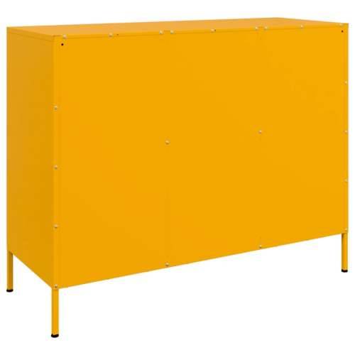 Komoda boja senfa 100,5 x 39 x 79 cm čelični - Žuta 1 Cijena