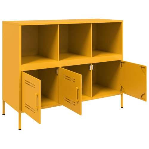 Komoda boja senfa 100,5 x 39 x 79 cm čelični - Žuta 1 Cijena