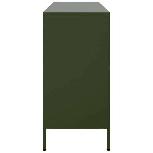 Komoda maslinastozeleni 100,5 x 39 x 79 cm čelična - Zelena 1 Cijena