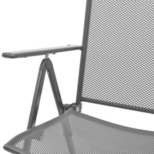 Set vrtnih naslonjača 3 kom antracit od čelika obloženog prahom - 80 x 72.5 cm 2 Cijena